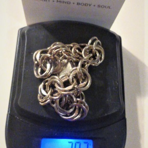 GOLD Fill BRACELET Handcrafted 4 Tomme Copper Woman's Vintage Link Bracelet - Picture 12 of 12